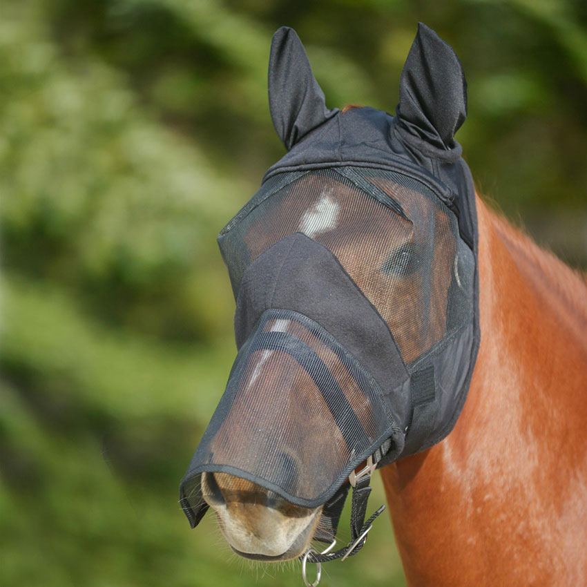 Soft  Mesh Fly mask with nose piece