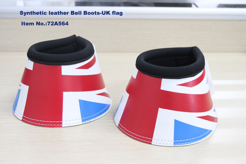 Synthetic leather bell boots UK Flag